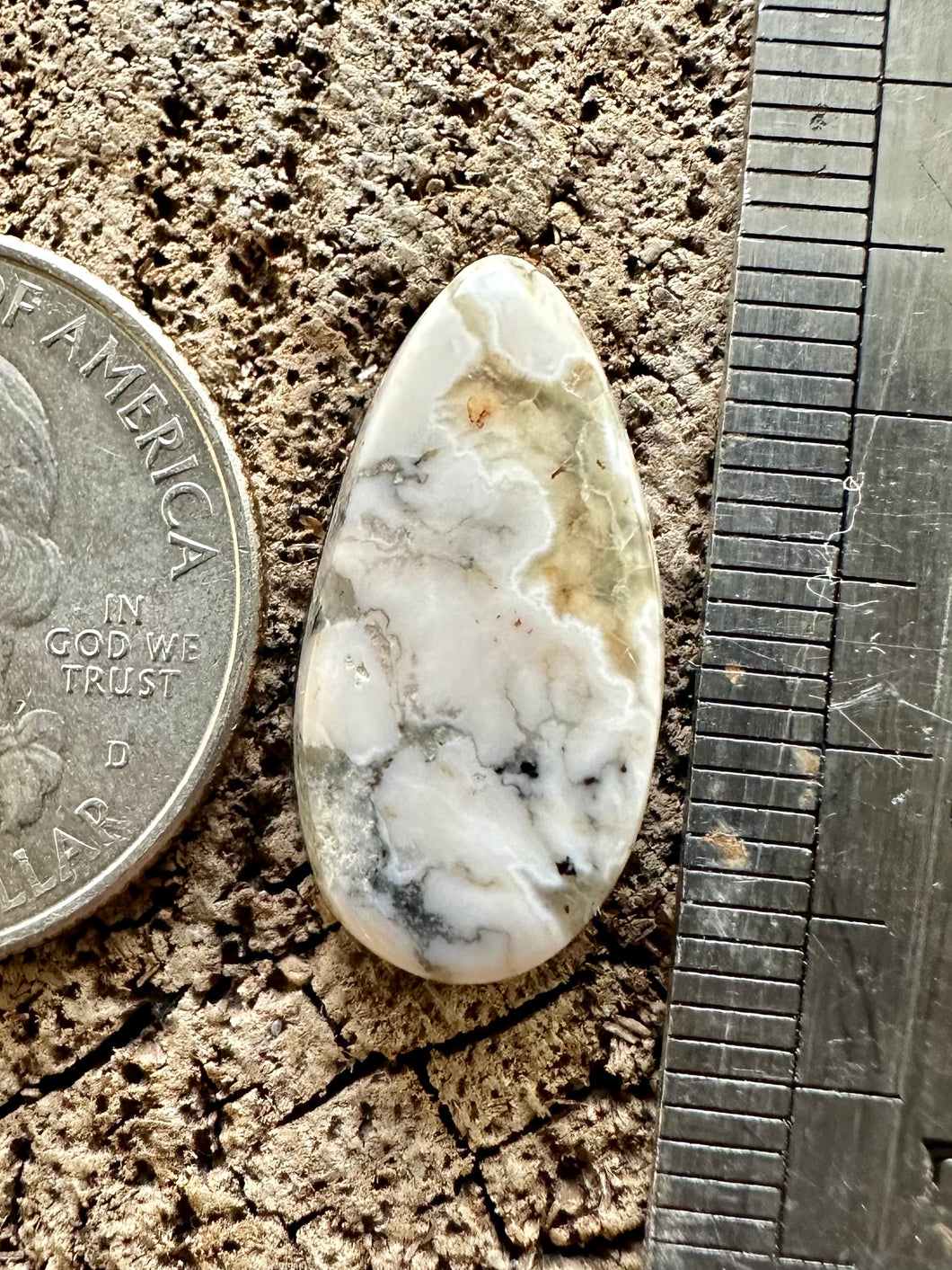 White Buffalo Turquoise Cabochon