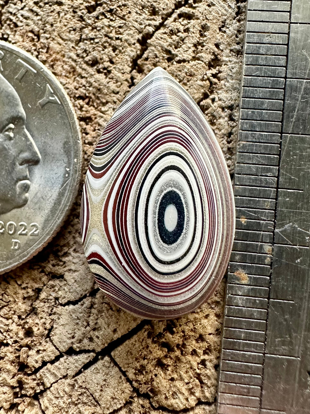 Fordite aka Detroit Agate Cabochon