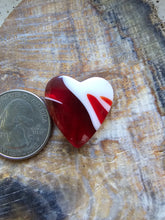 Load image into Gallery viewer, Candy Cane Glass Heart Shape Cabochon
