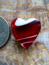 Load image into Gallery viewer, Candy Cane Glass Heart Shape Cabochon
