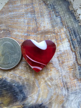 Load image into Gallery viewer, Candy Cane Glass Heart Shape Cabochon
