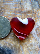 Load image into Gallery viewer, Candy Cane Glass Heart Shape Cabochon

