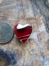 Load image into Gallery viewer, Candy Cane Glass Heart Shape Cabochon
