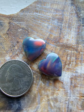 Load image into Gallery viewer, Aurora Opal Heart Cabochon Pair
