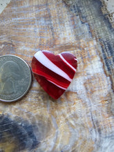 Load image into Gallery viewer, Candy Cane Glass Heart Shape Cabochon
