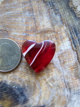Load image into Gallery viewer, Candy Cane Glass Heart Shape Cabochon
