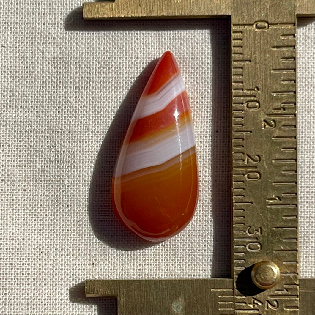 Banded Agate Teardrop Cabochon