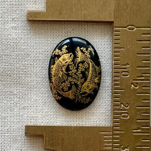 Load image into Gallery viewer, Astrology Cabochon Black Glass Oval Pisces Astrology Cab
