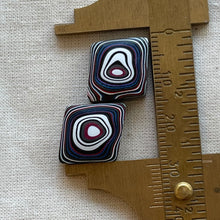 Load image into Gallery viewer, Fordite aka Detroit Agate Diamond Cabochon Pair
