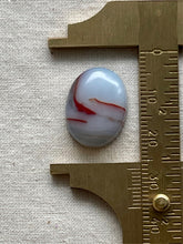 Load image into Gallery viewer, Red Swirl Antique Glass Oval Cabochon
