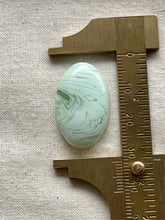 Load image into Gallery viewer, Swirly Green Antique Glass Oval Cabochon
