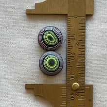 Load image into Gallery viewer, Fordite aka Detroit Agate Circle Cabochon Pairs
