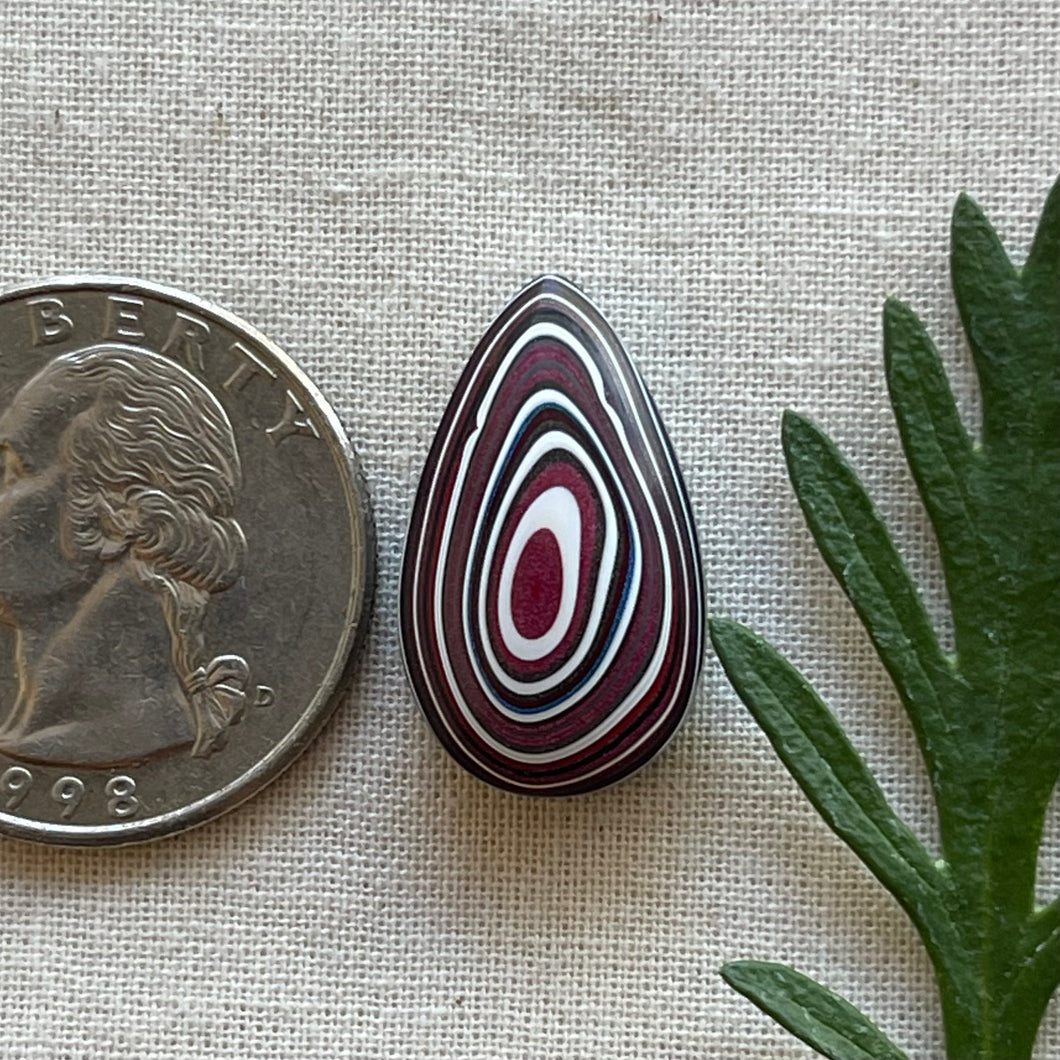 Fordite aka Detroit Agate Teardrop Cabochon