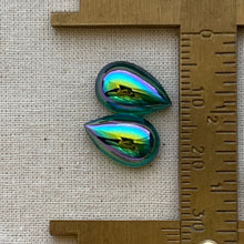 Load image into Gallery viewer, Vintage German Glass Teardrop Cabochon Pair
