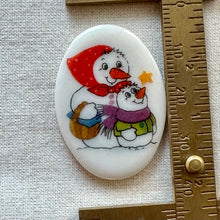 Load image into Gallery viewer, Holiday Snowman Oval Cabochon
