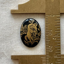 Load image into Gallery viewer, Astrology Cabochon Black Glass Oval Aries Astrology Cab
