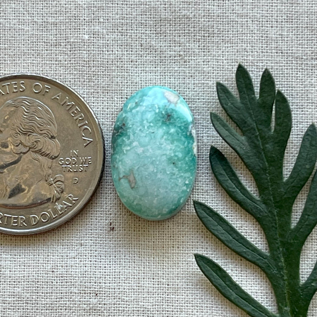 Whitewater Turquoise with Pyrite Oval Cabochon