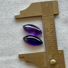 Load image into Gallery viewer, Amethyst Oval Marquis Cabochon Pair
