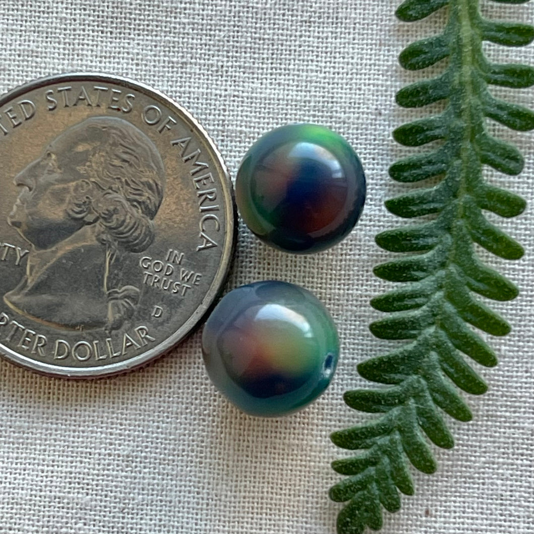Aurora Opal 10 mm Bead Pair