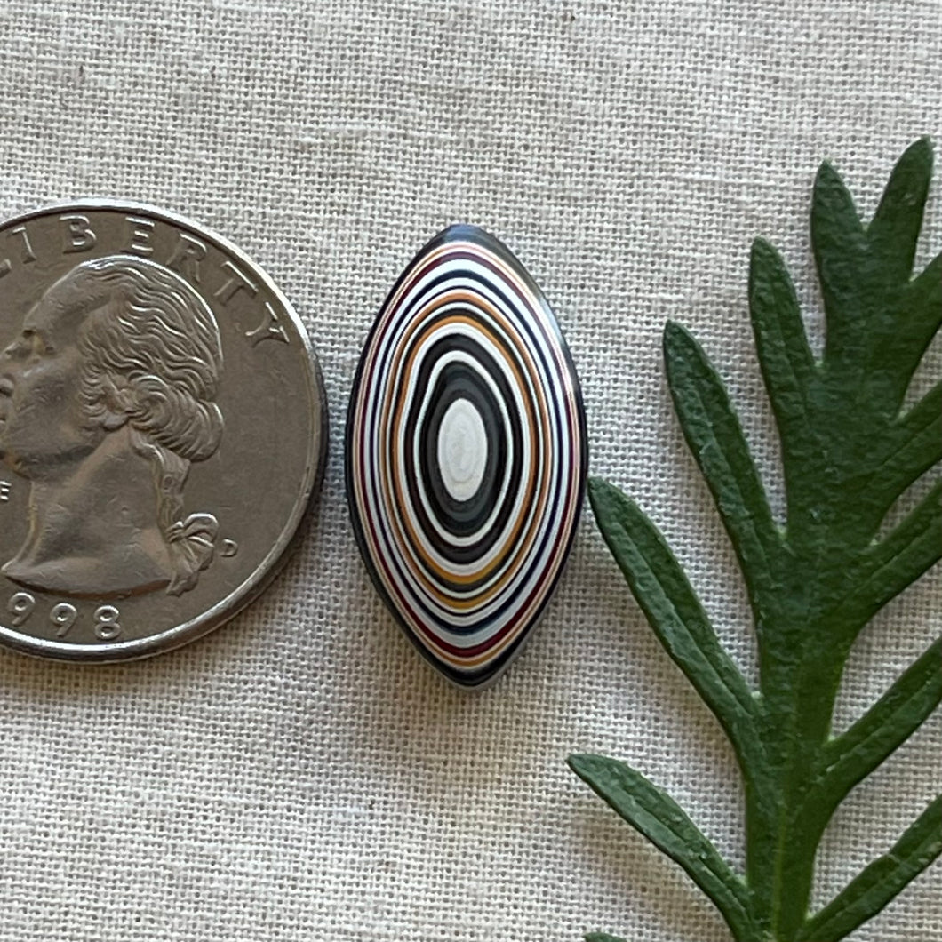 Fordite aka Detroit Agate Marquis Oval Cabochon