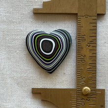 Load image into Gallery viewer, Fordite aka Detroit Agate Heart Cabochon
