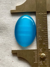 Load image into Gallery viewer, Aqua Blue Antique Glass Oval Cabochon
